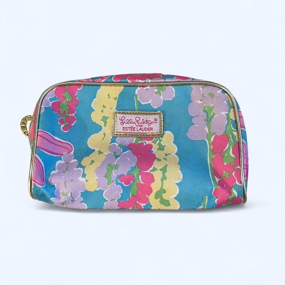 Multicolored floral makeup bag by Lilly Pulitzer for Estée Lauder